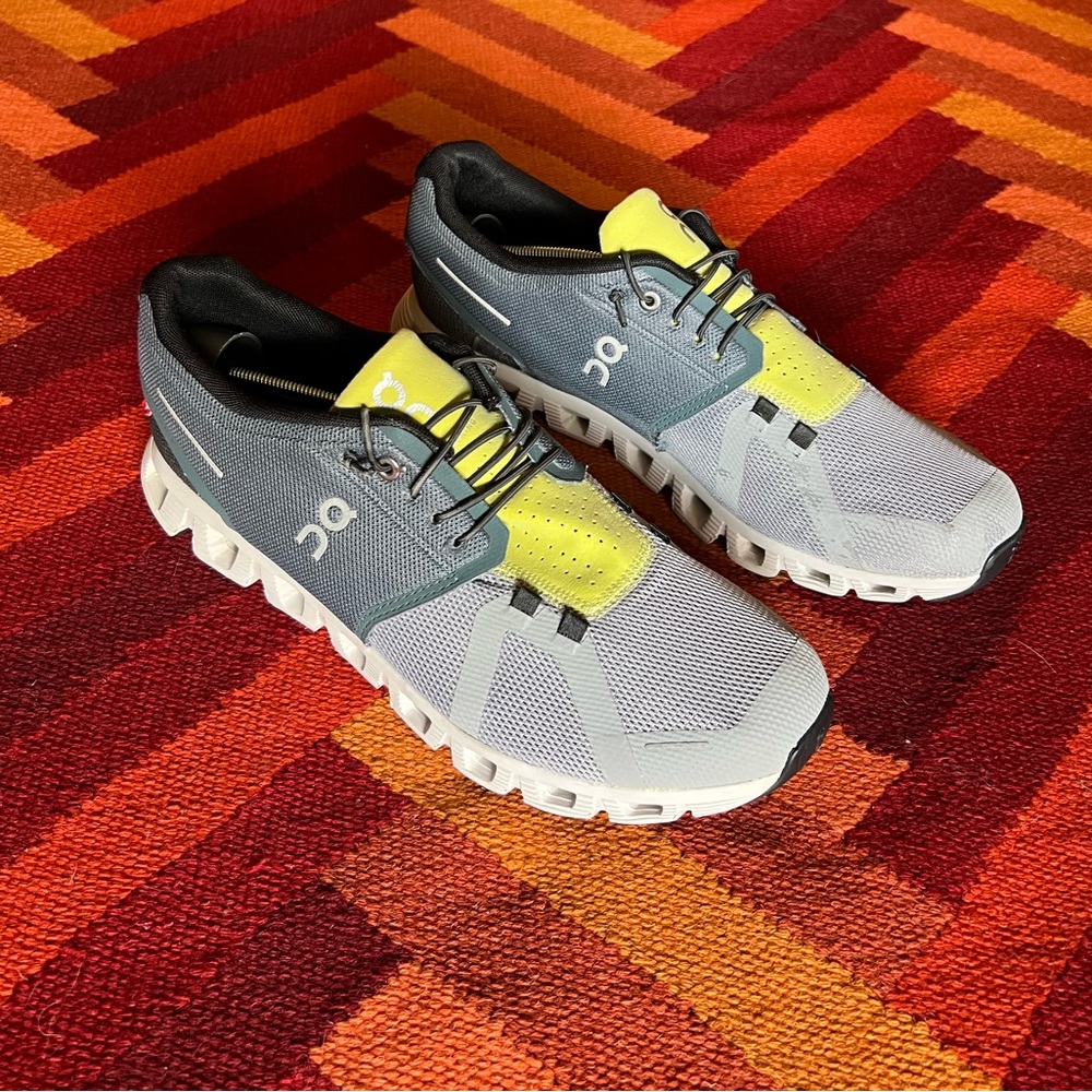 Gently Used On Running Cloud 6 Men's Athletic Shoes in Gray and Yellow
